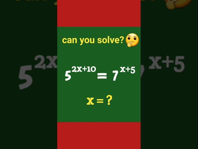 how to solve this exponential equation? #maths #exponents