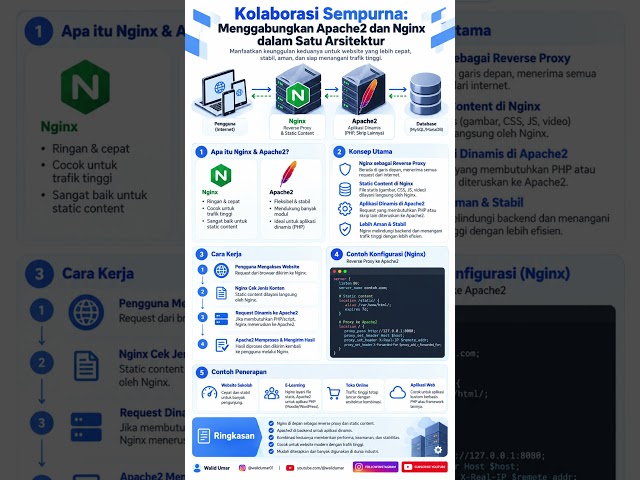 Kolaborasi Apache2 & Nginx: Arsitektur Web Server untuk Trafik Tinggi
