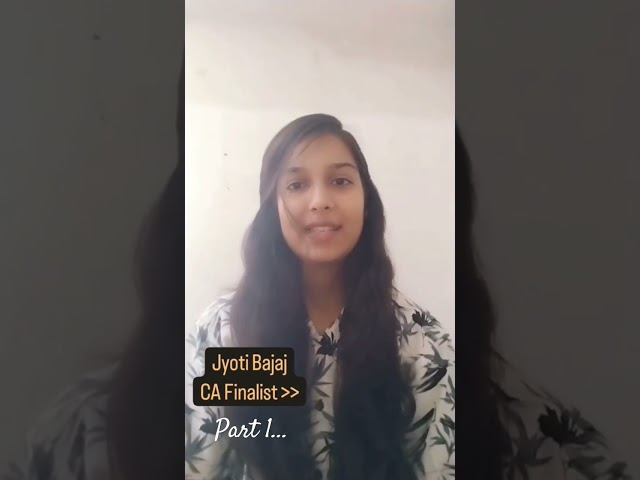 Jyoti Bajaj - CA Finalist 📚 Student Review 🎤 #caarticleship #articleship #interview #audit #big4 #ey