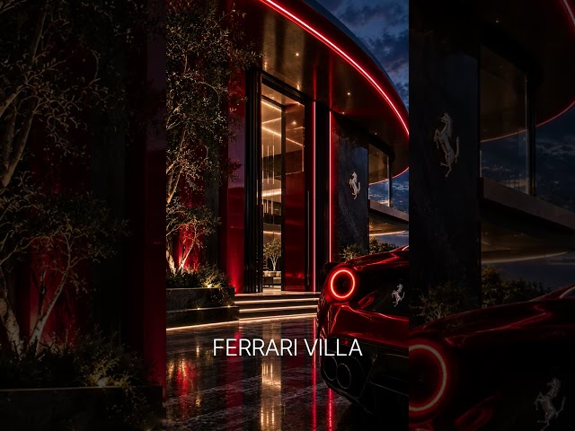 I designed a villa shaped like FERRARI