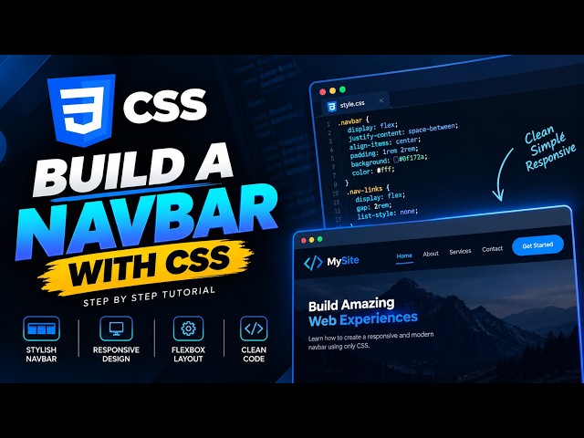 How to Create a Modern Navbar with CSS | Step-by-Step Tutorial