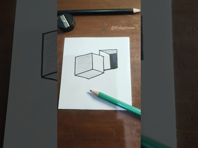 How to Draw a 3D Box ✏️ | Easy 3D Drawing Tutorial for Beginners #Shorts
