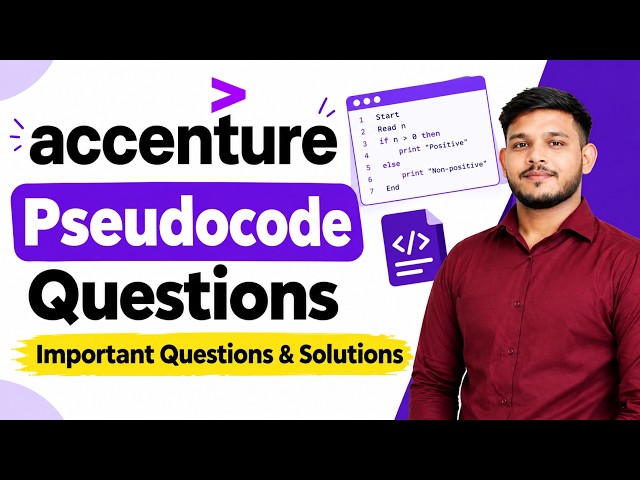 Accenture Pseudocode Questions | Important Questions & Solutions