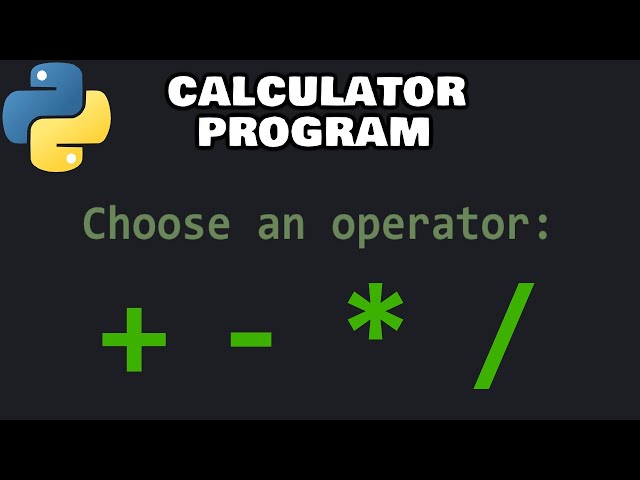 Python calculator program 🧮