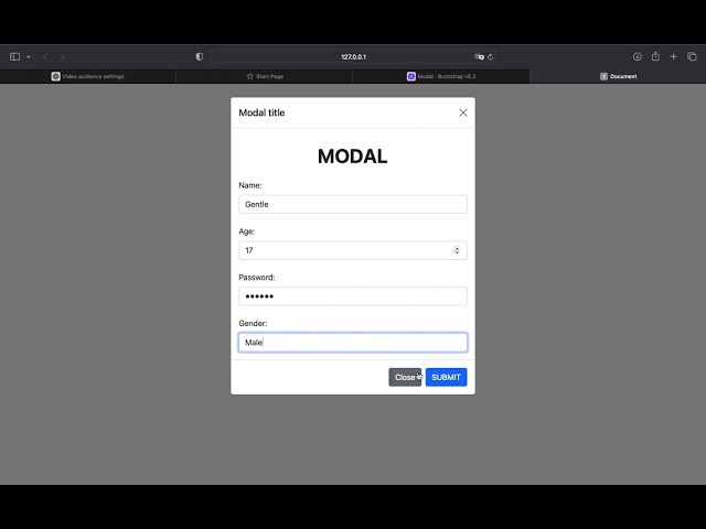 Created a Bootstrap Modal Form (Beginner Friendly Tutorial)