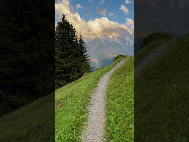 Amazing magical view from Switzerland 🇨🇭 #mürren #lauterbrunnen #shorts #switzerland