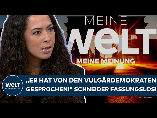 GERMANY: "He literally spoke of vulgar democrats!" Anna Schneider stunned!