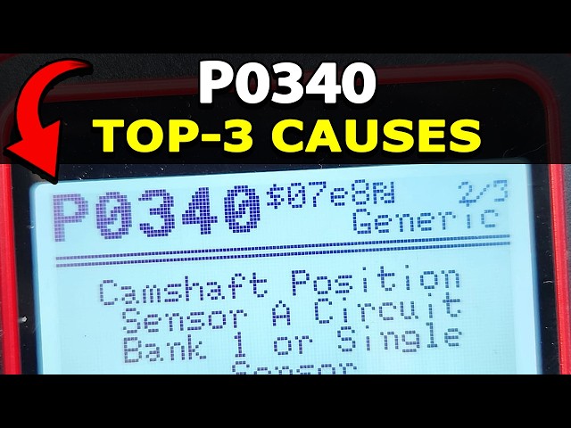 How To Fix P0340 Engine Code: Camshaft Position Sensor A Circuit Bank 1 or Single Sensor