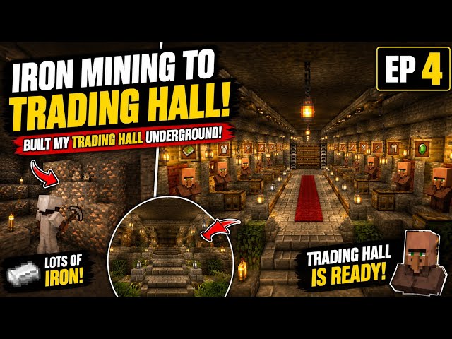 I Built My First Trading Hall! (Hindi) | Minecraft Bedrock Survival EP 4 ⭐