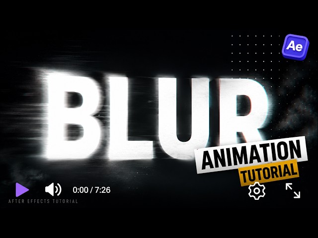 Blur Text Reveal in After Effects