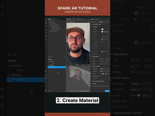 Frame Filter under 60 seconds! | Spark AR Studio Shorts Tutorial