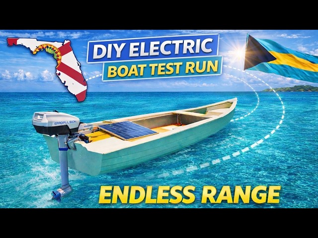 1,000+ mile range on my DIY Electric Skiff Boat !