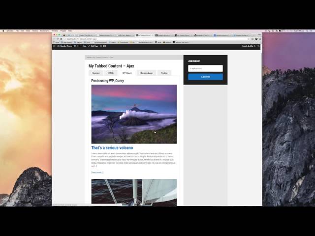 AJAX - Load Tabbed Content Page Template In Genesis