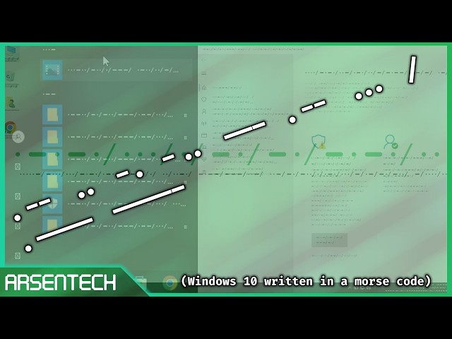 I Changed Windows 10 Fonts Into a Morse Code Font | Advanced Windows Test