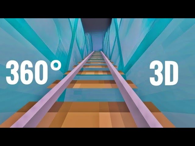 3D 360 video VR - 마인크래프트 Roller Coaster Minecraft 60fps 4K stereoscopic Oculus Quest Virtual Reality