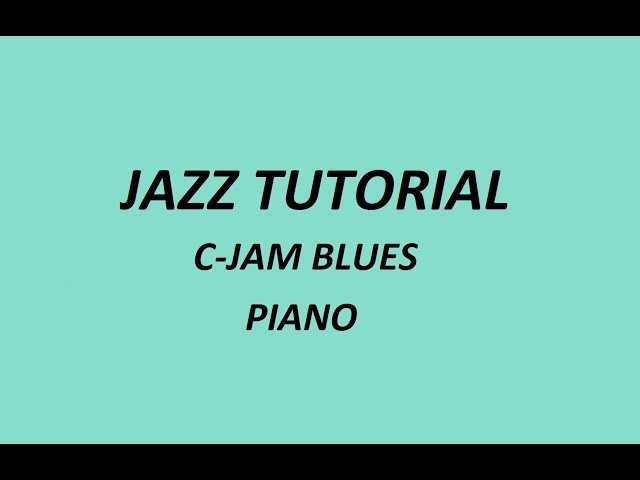 C Jam Blues Oscar Peterson Piano tutorial (Synthesia)