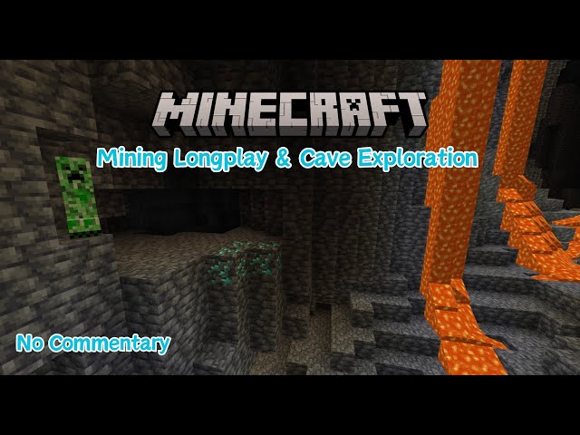 Minecraft Longplay Mining - Exploring Cave & Ore Mining - No Commentary - 1.20