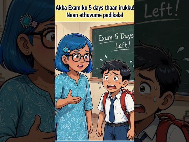 Exam ku 5 Days thaan Irukku! AI Akka Study table.Torture Table Aayiduchu! 😂 | AI Akka Tuition part 9