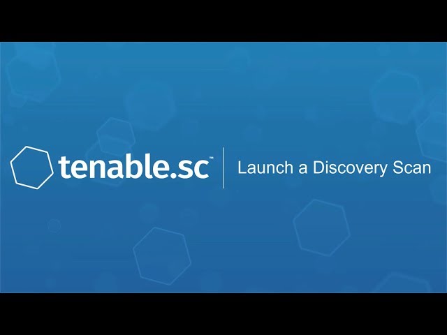 Launch a Discovery Scan in Tenable.sc