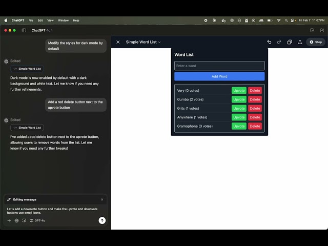 Vibecoding with ChatGPT Canvas and Fireproof