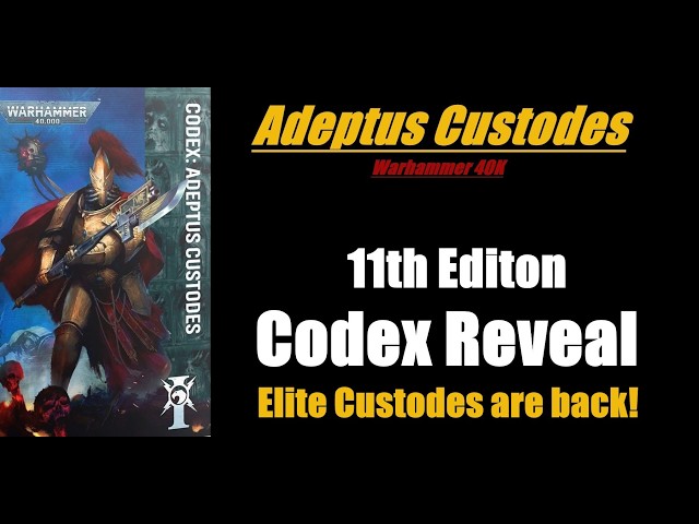 Adeptus Custodes 11th Edition Codex Reveal Overview Warhammer 40K
