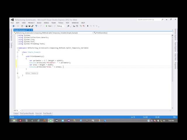 Split Temporary Variable
