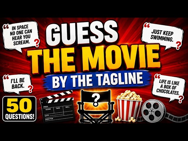 Guess The Movie By The Tagline 🎬 | 50 Film Taglines Quiz