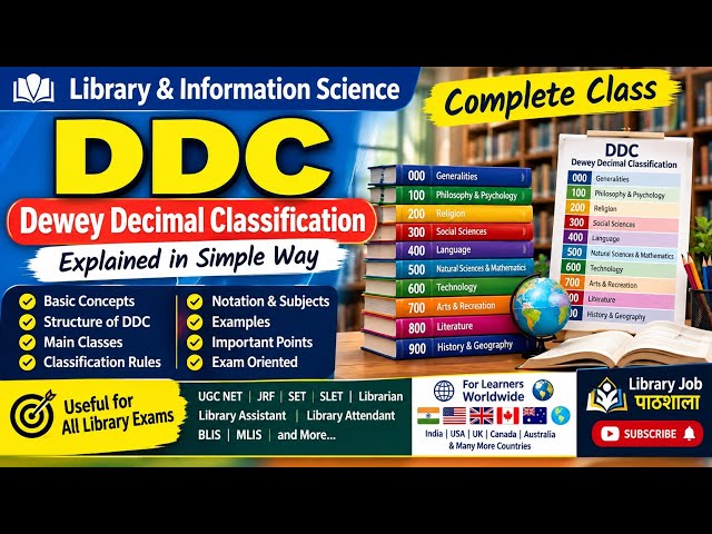 DDC – Dewey Decimal Classification Complete Class | Library & Information Science | DDC Explained