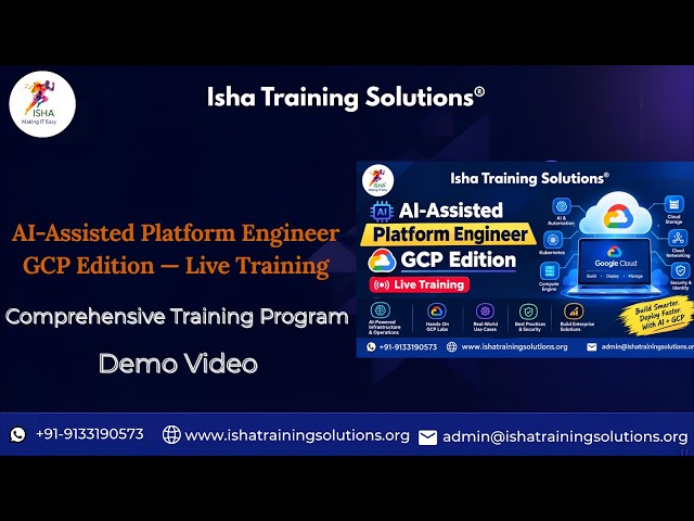 Platform Engineering Demo video on 22nd Sep 2026.Contact/WhatsApp us on +91-9133190573 to enroll