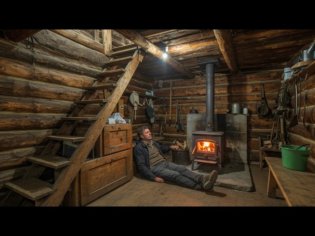 Man Builds SECRET Cabin to Survive Alone in the Wild | by @luxonbushcraft