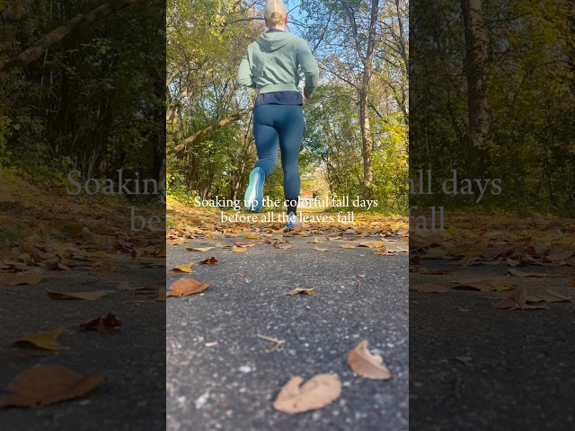 🍁Running high 👀fall colors! #fallrun #runningoutside #mindfulrunning #mizuno #run #theaquarunner