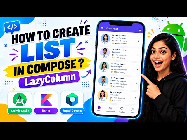 Android Jetpack Compose List | LazyColumn & LazyRow How to Create List in Compose  Android Lazy List