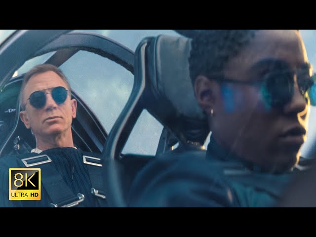 Bond Jumps From Plane To Raid Safin's Island | No Time To Die | 8K / 4K Full Movies Videos Ultra HD