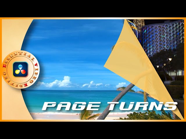 Create Realistic Page Turn Transition in DaVinci Resolve - Fusion Tutorial and Free Template 2023