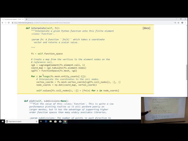 Finite element tutorial 5.2.3: A Python implementation of iterpolation