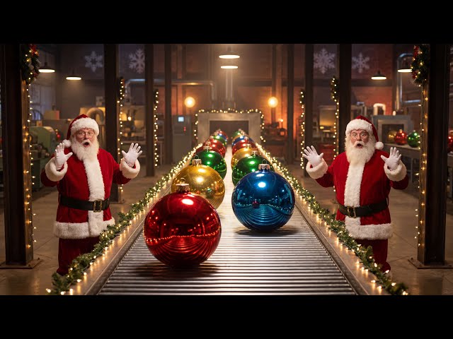 Inside Santa Christmas Ornament Factory 🎅 | Full Process of Glass Christmas Ornaments