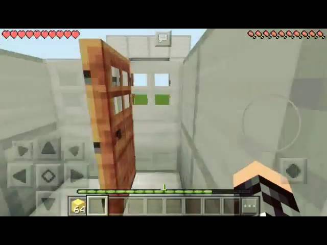Minecraft PocketEditon-How To Make Mall Door||WORKING||Redstone Creation!