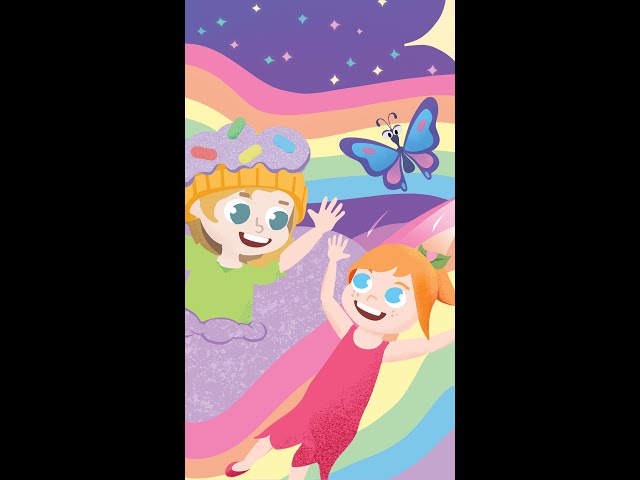 GiANT SLiDE in Unicorn Universe!! Fairy Adley and Niko race down Rainbow Road in Playspace! #shorts