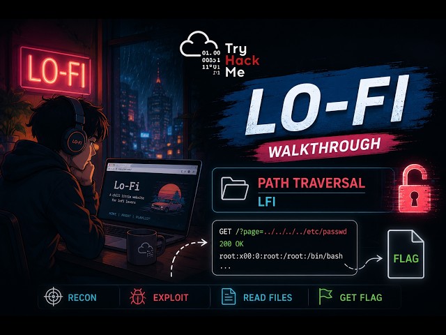 TryHackMe Lo-Fi Walkthrough | Path Traversal Explained [Arabic]