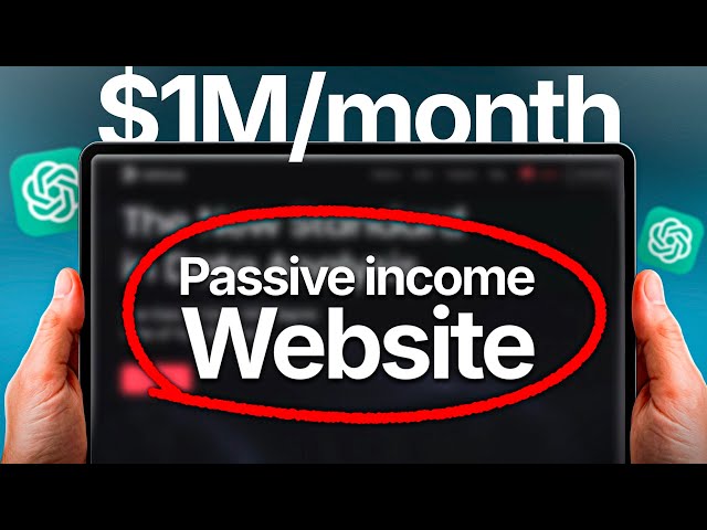 I Built a Passive Income Website Making $1M/ month