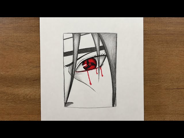 How to Draw Itachi Uchiha’s Mangekyo Sharingan Eye | Naruto Tutorial