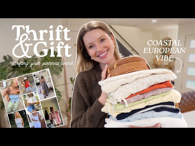 a "Italian Summer" pinterest thrift haul for a post-divorce friend ❤️‍🩹 |  THRIFT + GIFT