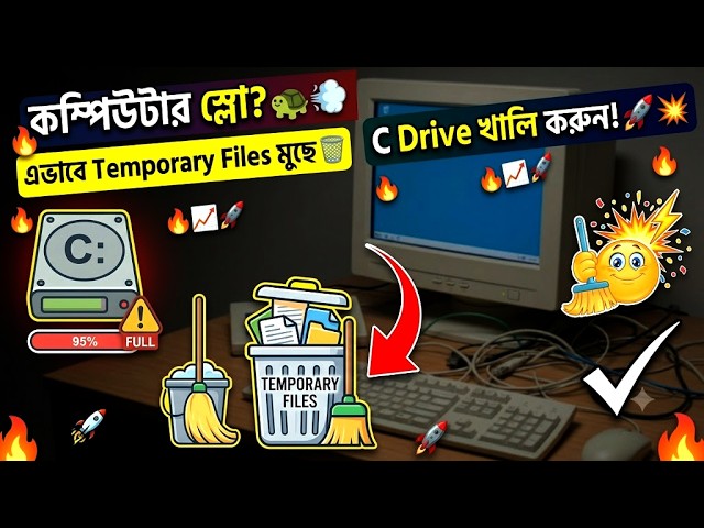 C Drive ফুল? আর ভাবছেন কেন? এভাবে Junk Files মুছে ফেলুন!