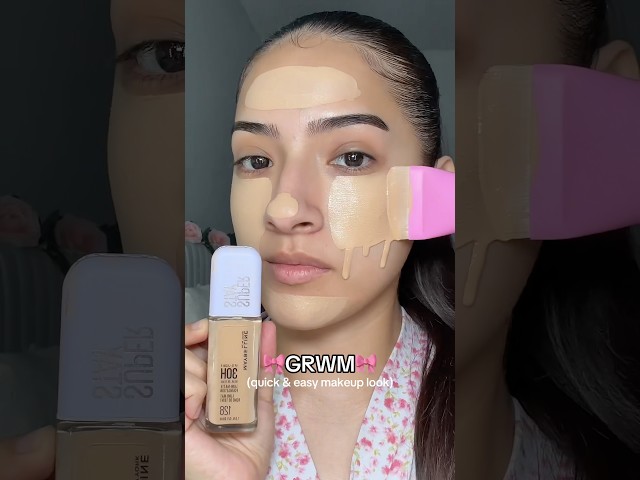 🎀get ready with me🎀 (quick and easy makeup look) #makeup #makeuptutorial #makeuplook #grwm