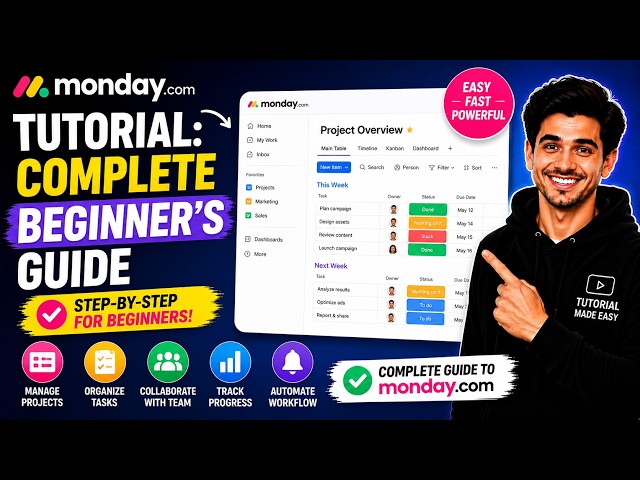 Monday.com Tutorial: Complete Beginner’s Guide | How to Use Monday.com