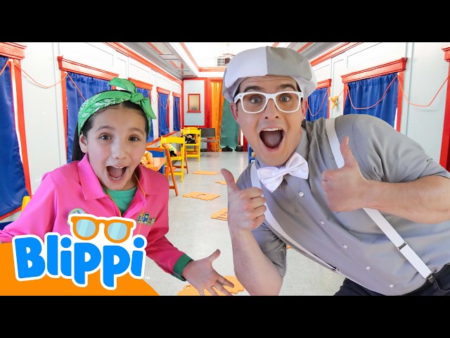 Blippi’s Missing Colors on a Mystery Train! | Vehicle & Games | Educational Videos for Kids
