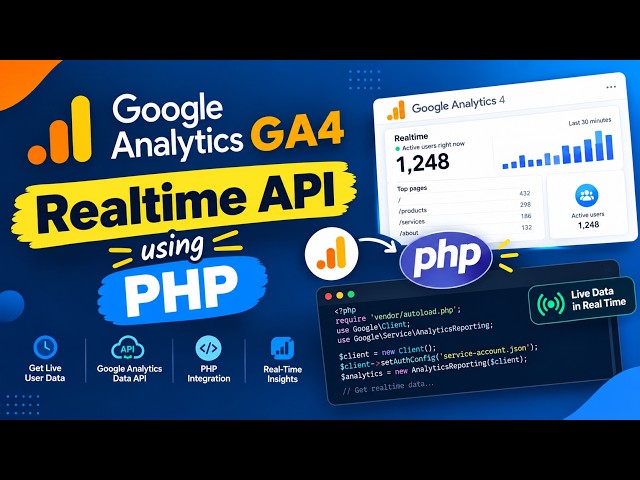 Google Analytics GA4 Realtime API using PHP