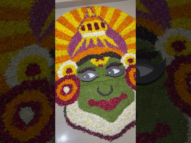 Kathakali Pookalam with Moving Eyes! 🤖🌸 | Arduino Onam Special #shortsfeed