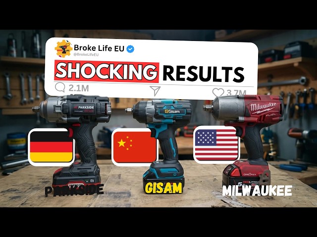 HIGH TORQUE BATTLE! New Parkside Performance PASSP C4 vs Gisam / ONEVAN 2800Nm vs Milwaukee M18 FUEL