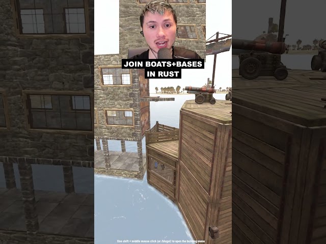 JOIN BOATS TO BASES IN RUST #shorts #rust #gaming